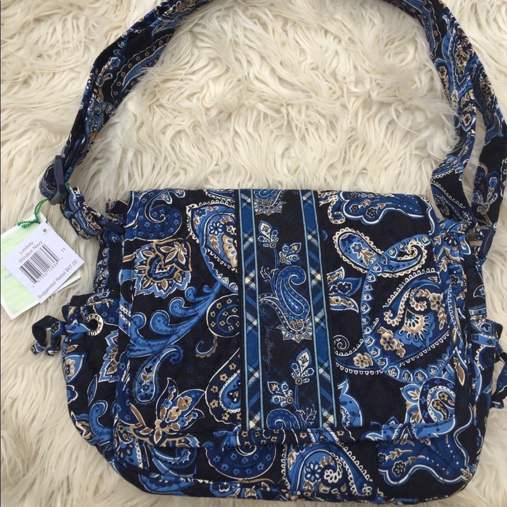 NWT Vera Bradley Lindsay Windsor Blue Crossbody